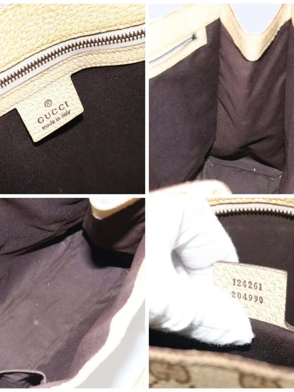 GUCCI GG Canvas Tote Bag Beige Gold 124261 Auth ep13162 - Picture 15 of 16